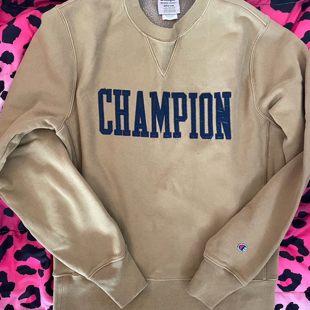 Champion Men's Beige Crewneck Sweater